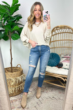  Gineva Ribbed Batwing Boatneck Lightweight Sweater - FINAL SALE - Madison and Mallory