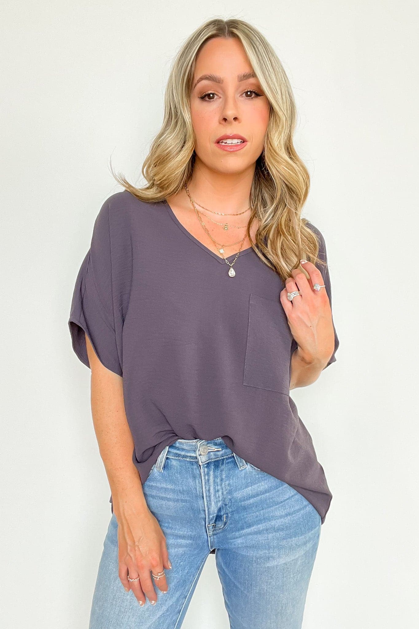  Gisella V-Neck Dolman Top - FINAL SALE - Madison and Mallory