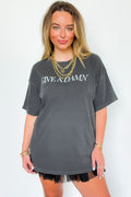 Black / S Give a Damn Relaxed Graphic Tee - FINAL SALE - Madison and Mallory