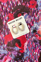 Gleam Twist Oval Huggie Hoop Earrings - Madison and Mallory