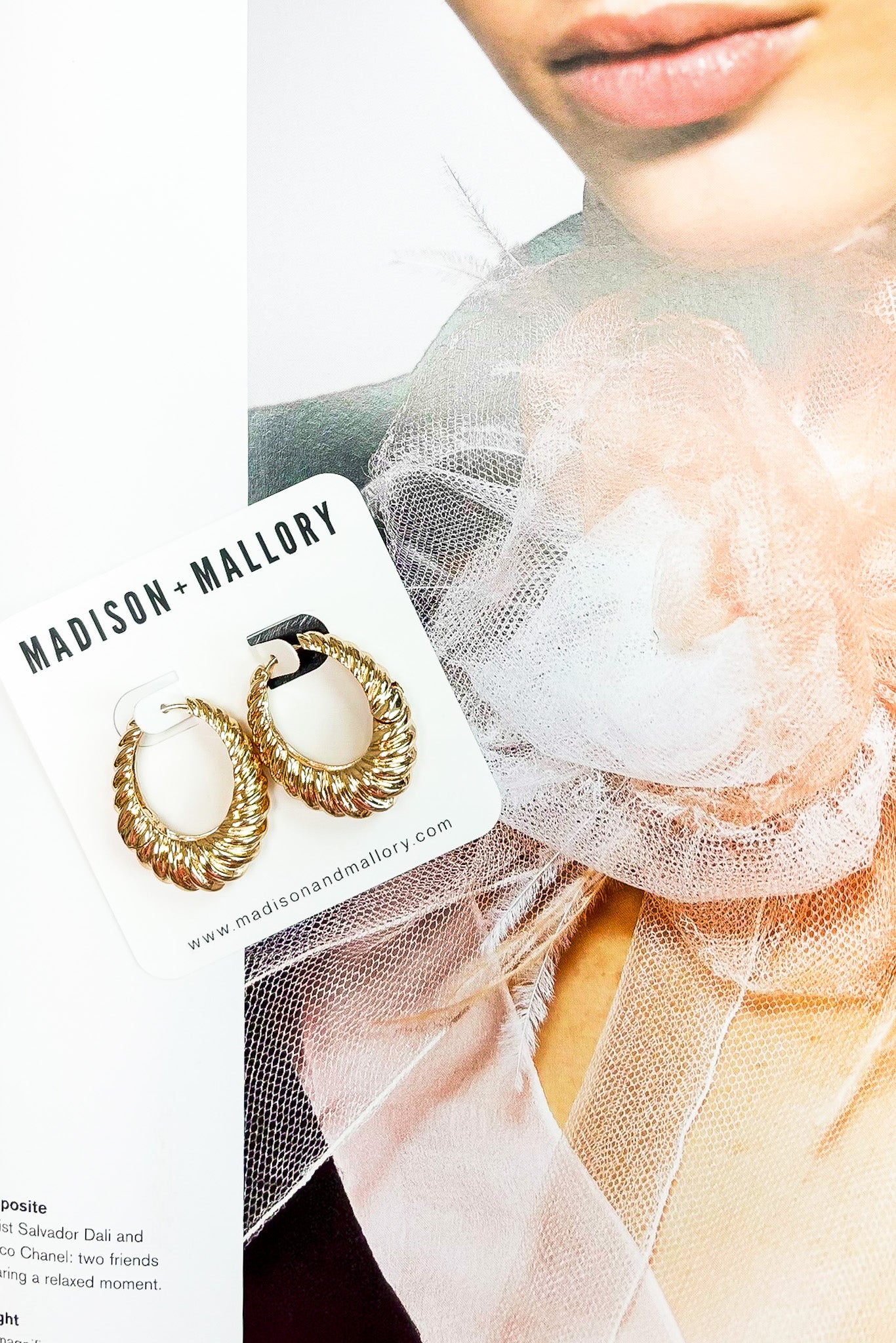Gold Gleam Twist Oval Huggie Hoop Earrings - Madison and Mallory