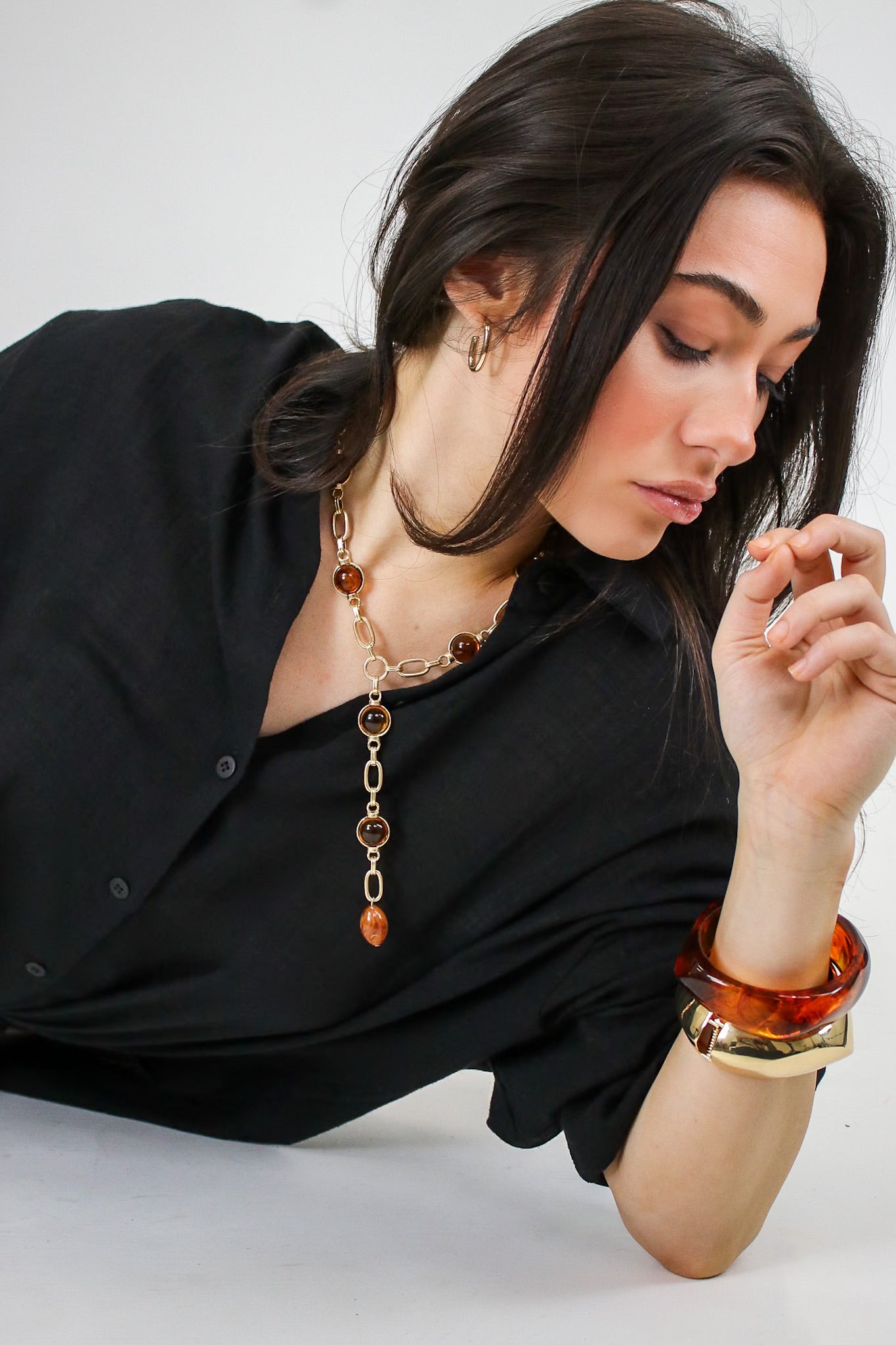 Glossed Link Chain Necklace - Madison and Mallory