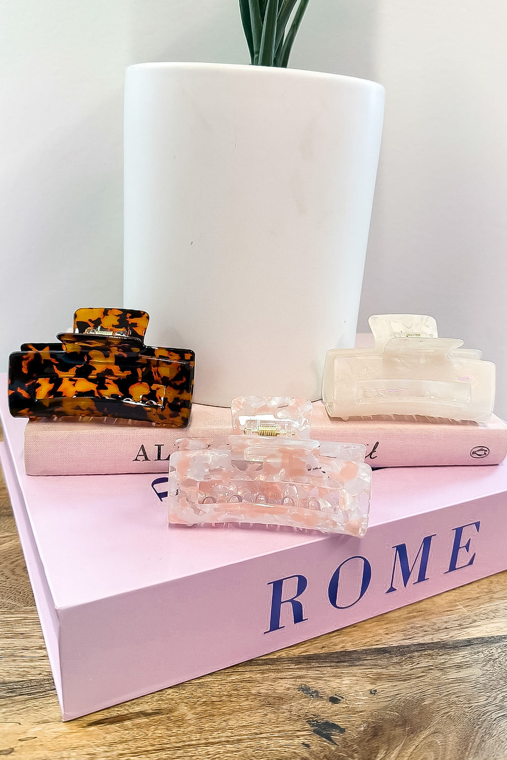 Glossy Girl Acetate Marble Hair Clip - Madison and Mallory