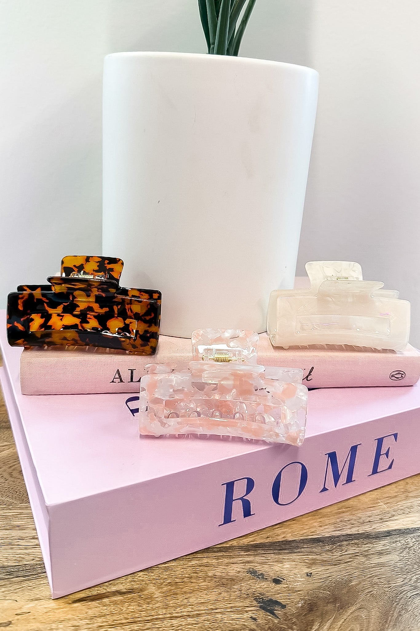 Glossy Girl Acetate Marble Hair Clip - Madison and Mallory
