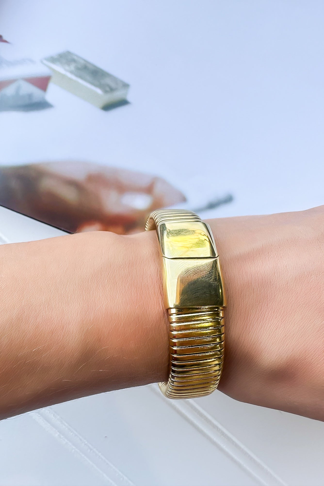 Gold Band Bracelet - FINAL SALE - Madison and Mallory
