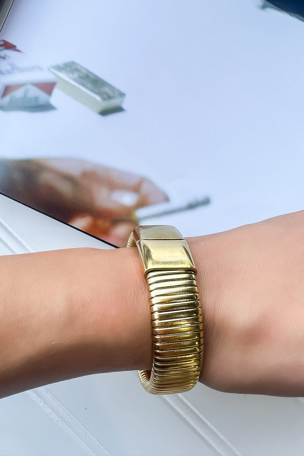 Gold Band Bracelet - FINAL SALE - Madison and Mallory