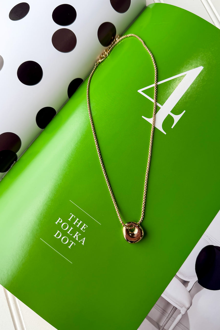 Golden Form Sculptural Pebble Necklace - Madison and Mallory