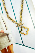 Golden Fortune 18k Stainless Steel Clover Necklace - Madison and Mallory