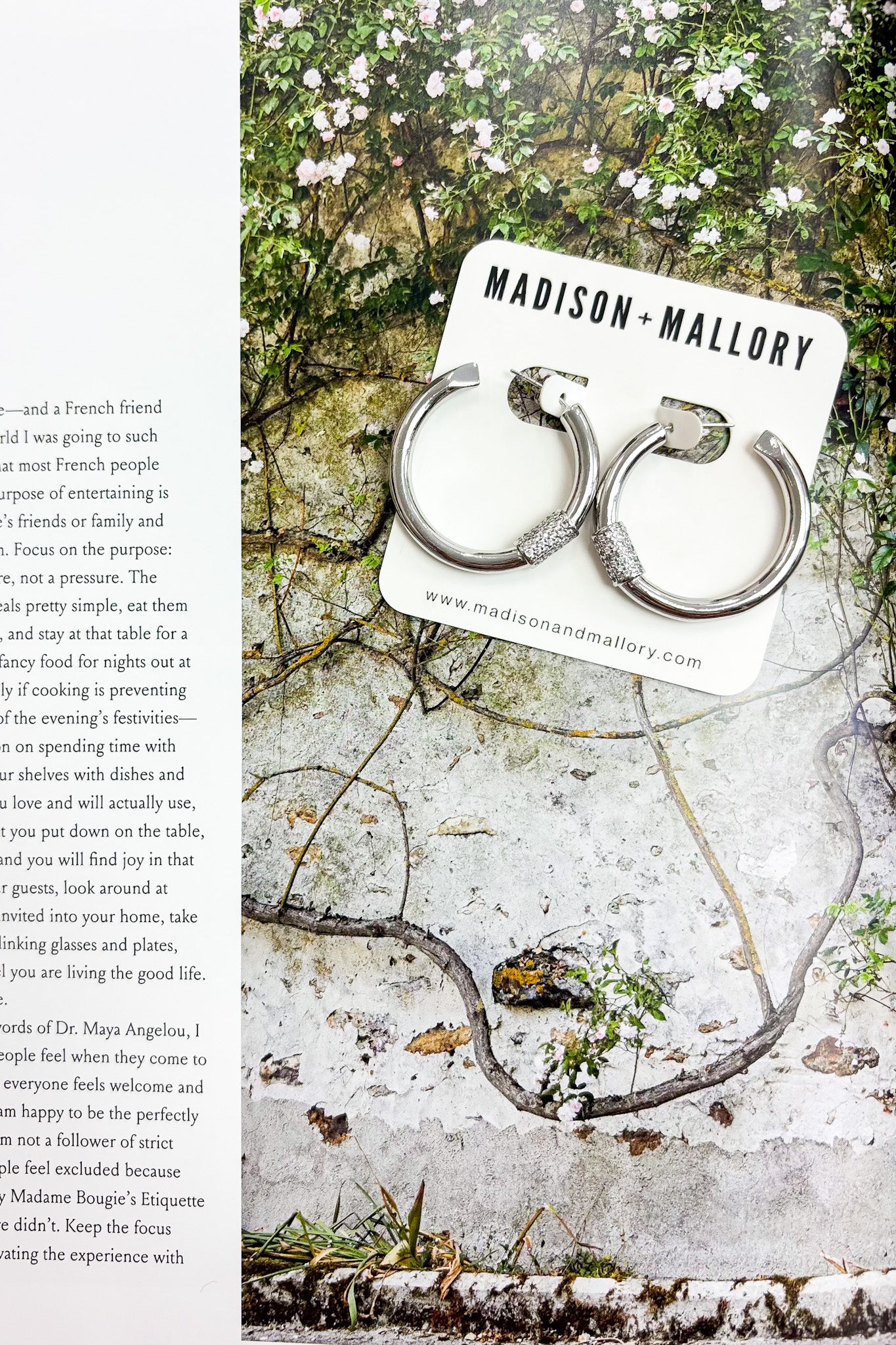 Golden Glint 14k Gold Dipped Cz Stone Paved Hoop Earrings - Madison and Mallory
