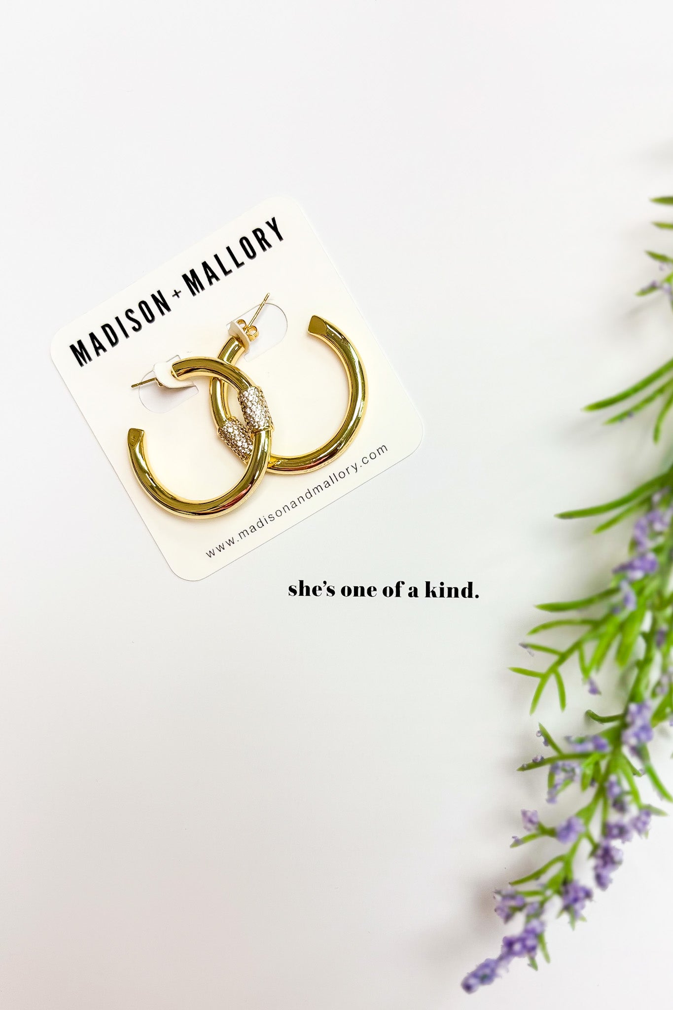 Golden Glint 14k Gold Dipped Cz Stone Paved Hoop Earrings - Madison and Mallory