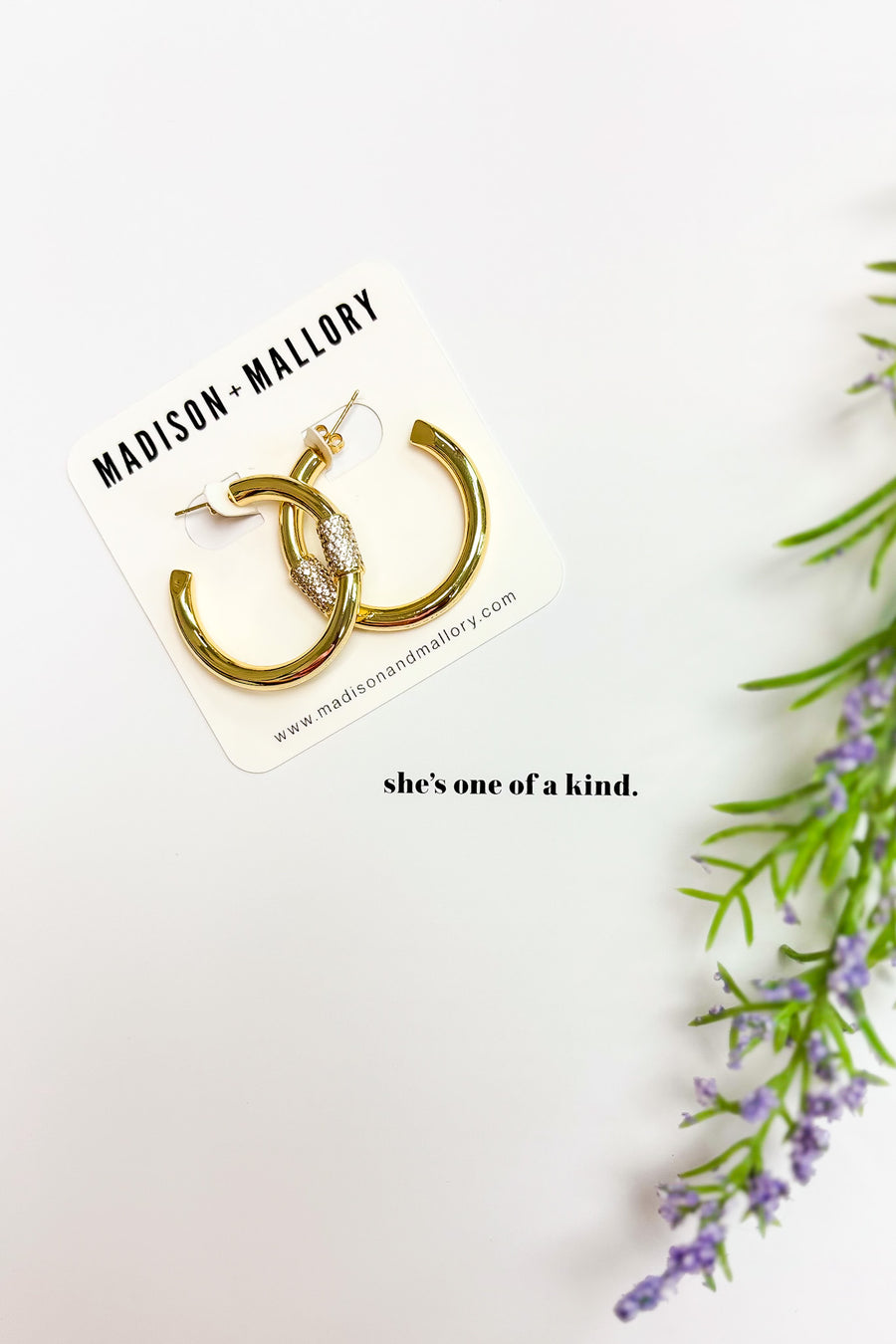 Golden Glint 14k Gold Dipped Cz Stone Paved Hoop Earrings - Madison and Mallory