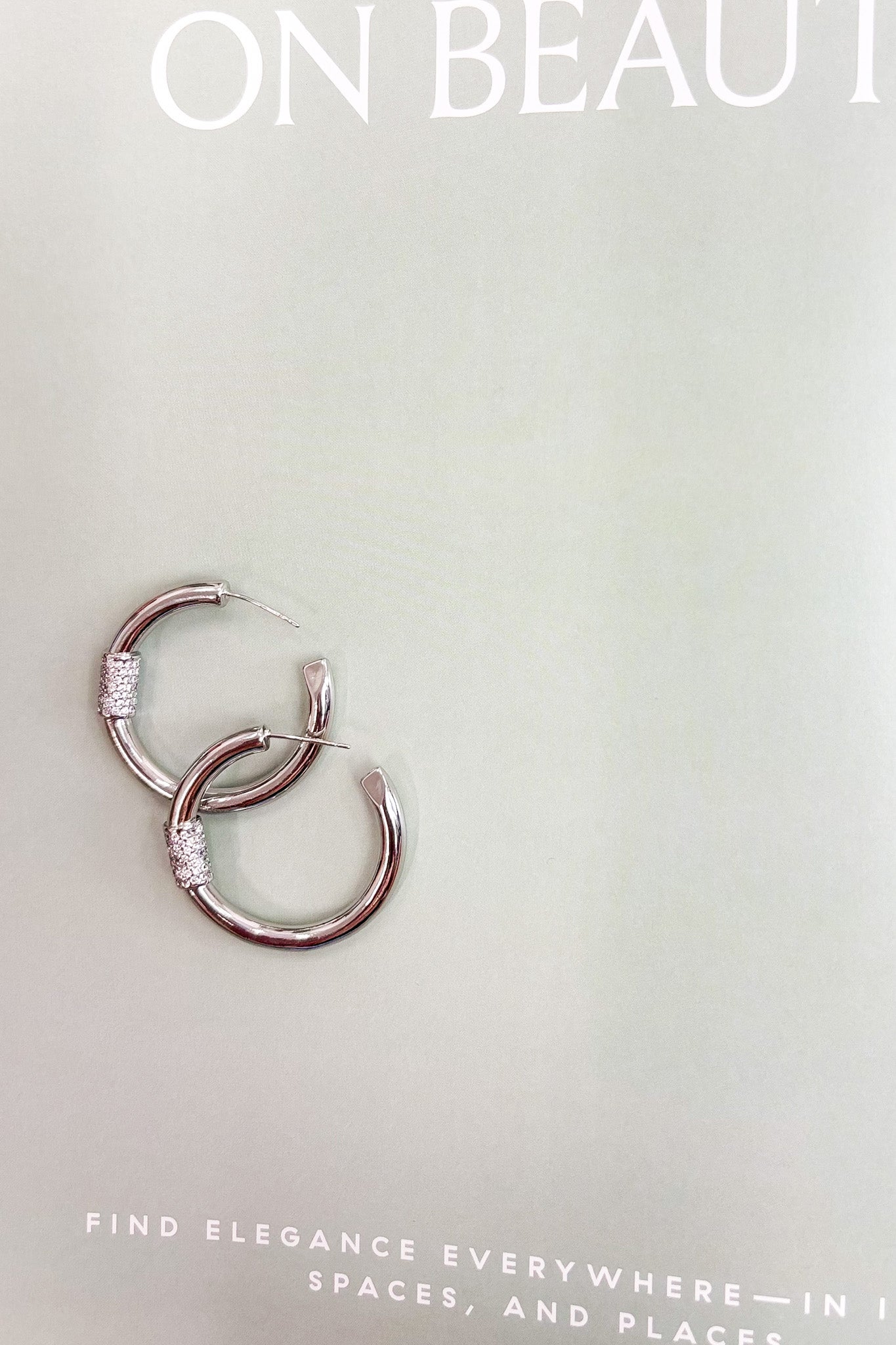 Golden Glint 14k Gold Dipped Cz Stone Paved Hoop Earrings - Madison and Mallory