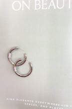Golden Glint 14k Gold Dipped Cz Stone Paved Hoop Earrings - Madison and Mallory