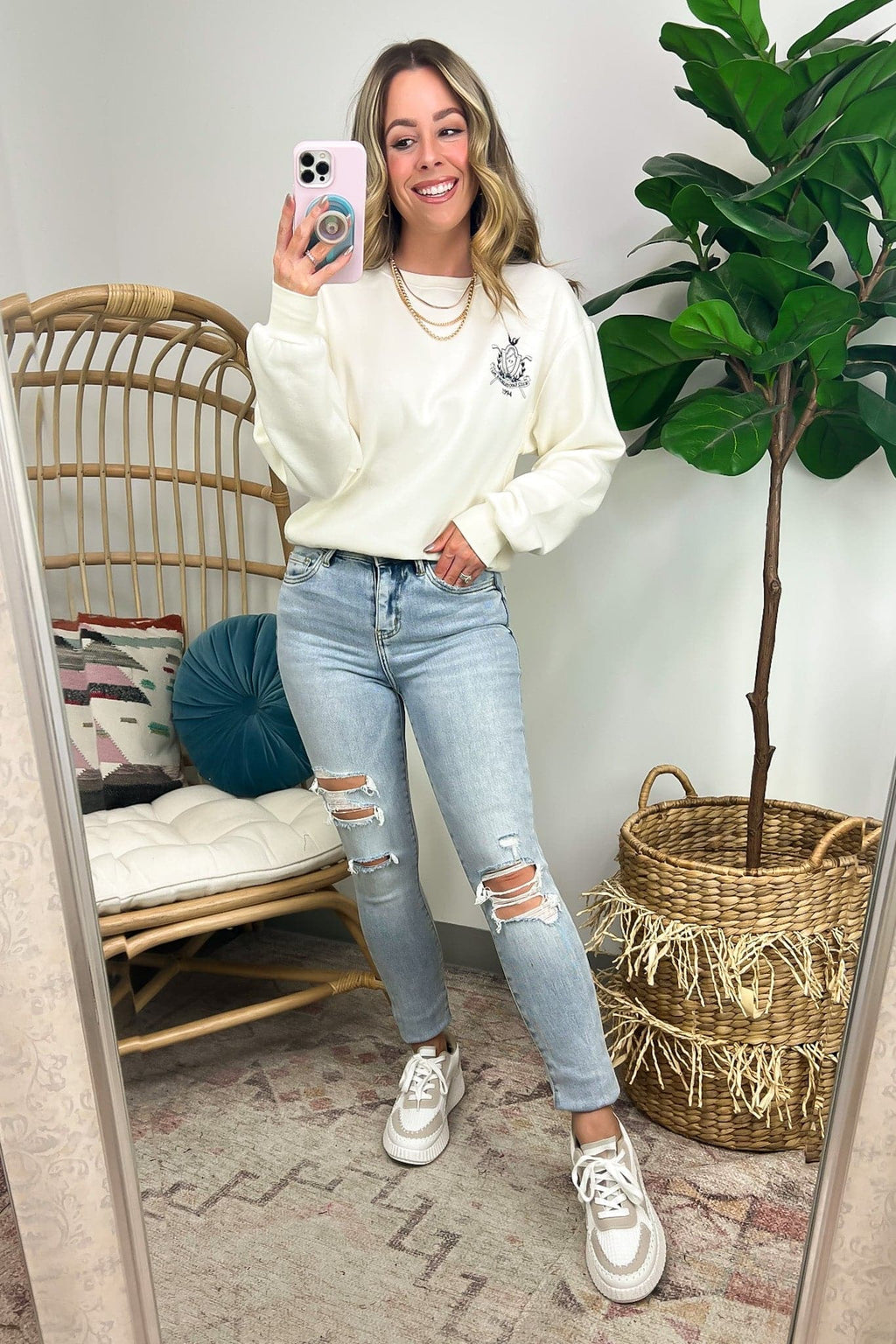  Golf Club Crest Logo Embroidered Pullover - FINAL SALE - Madison and Mallory