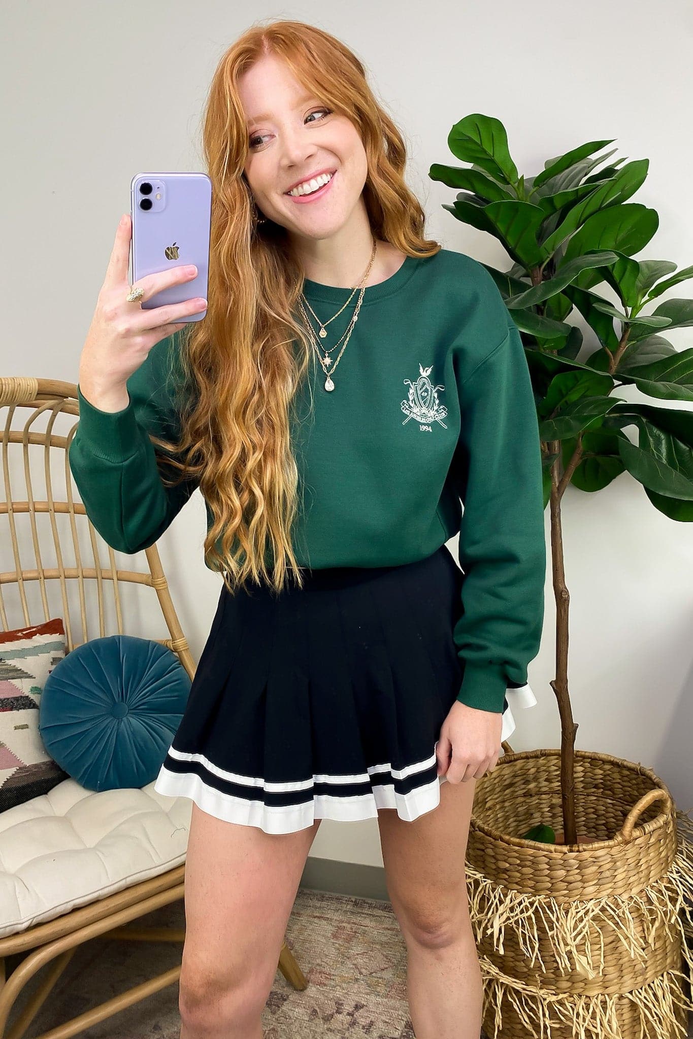  Golf Club Crest Logo Embroidered Pullover - FINAL SALE - Madison and Mallory