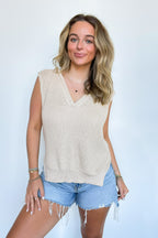 Good Days V-Neck Sleeveless Knit Top - FINAL SALE - Madison and Mallory