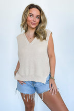Good Days V-Neck Sleeveless Knit Top - FINAL SALE - Madison and Mallory