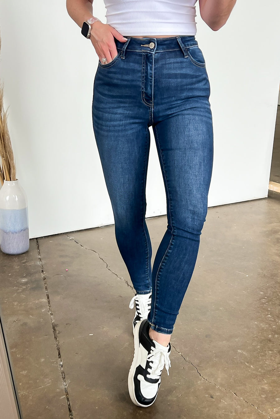 Dark / 25 Good Intentions High Waist Skinny Jeans - Madison and Mallory