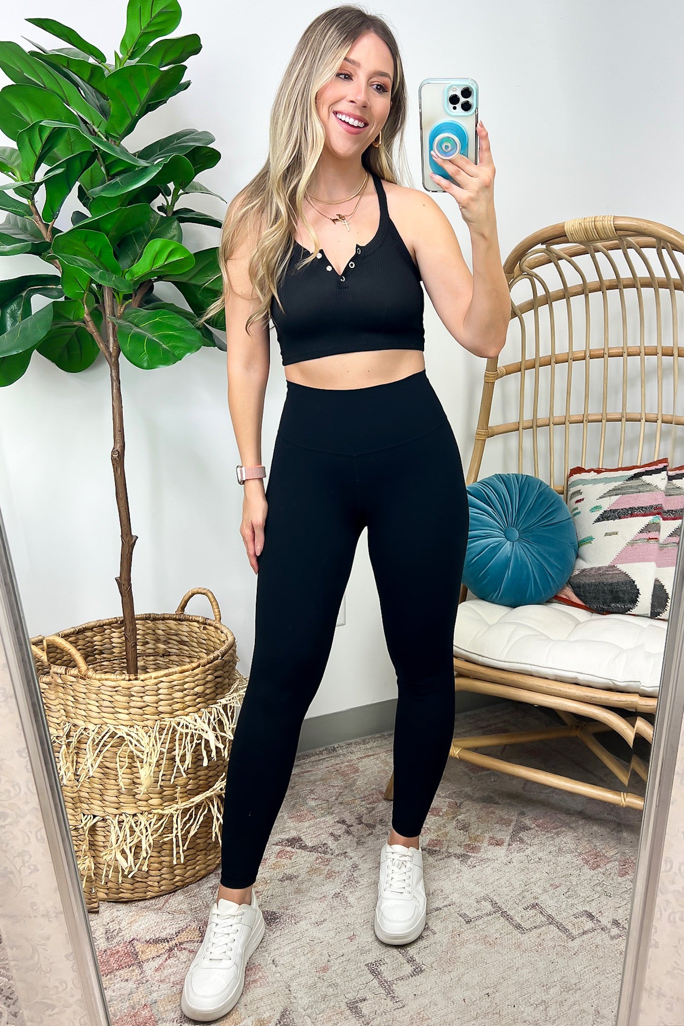 Good Taste Button Down Crop Tank Top - FINAL SALE - Madison and Mallory