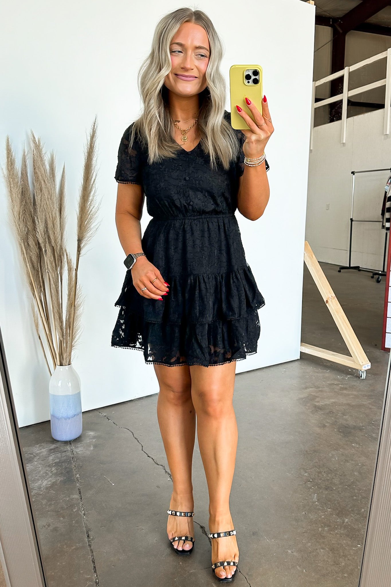  Gorgeous Excellence Lace Tiered Dress - FINAL SALE - Madison and Mallory