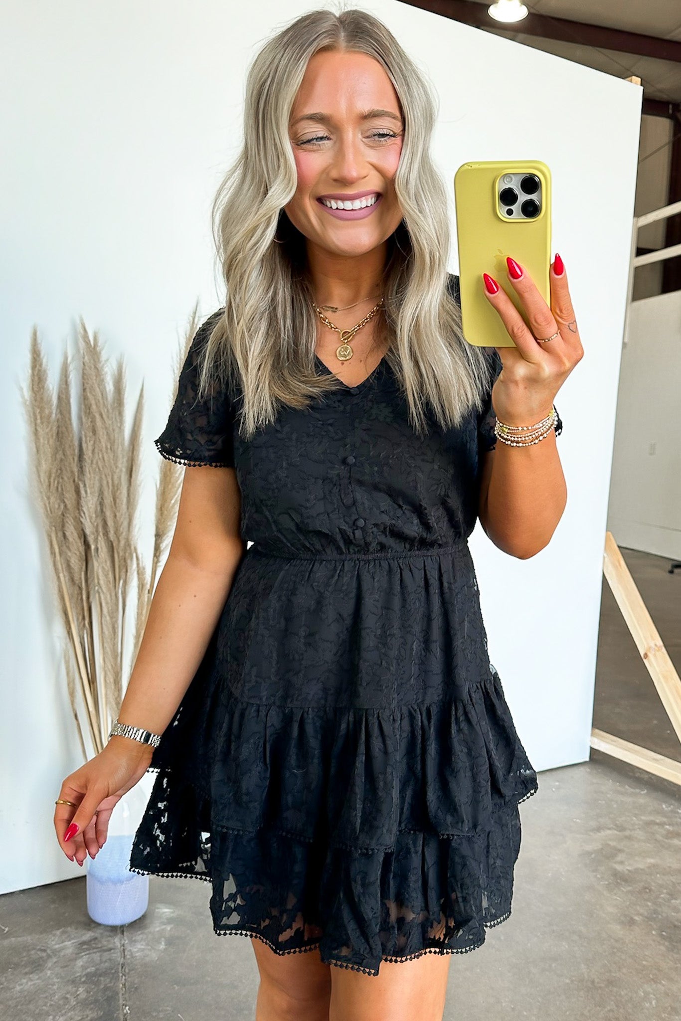  Gorgeous Excellence Lace Tiered Dress - FINAL SALE - Madison and Mallory