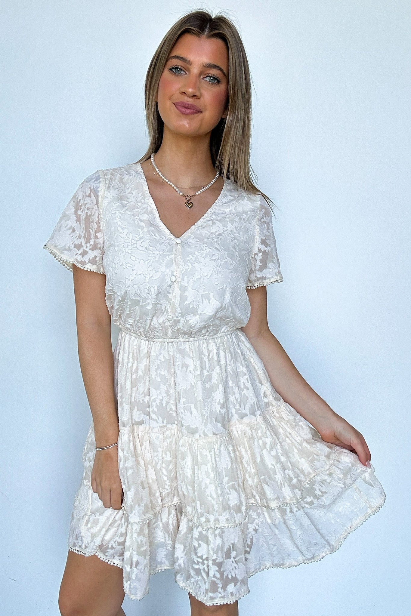  Gorgeous Excellence Lace Tiered Dress - FINAL SALE - Madison and Mallory
