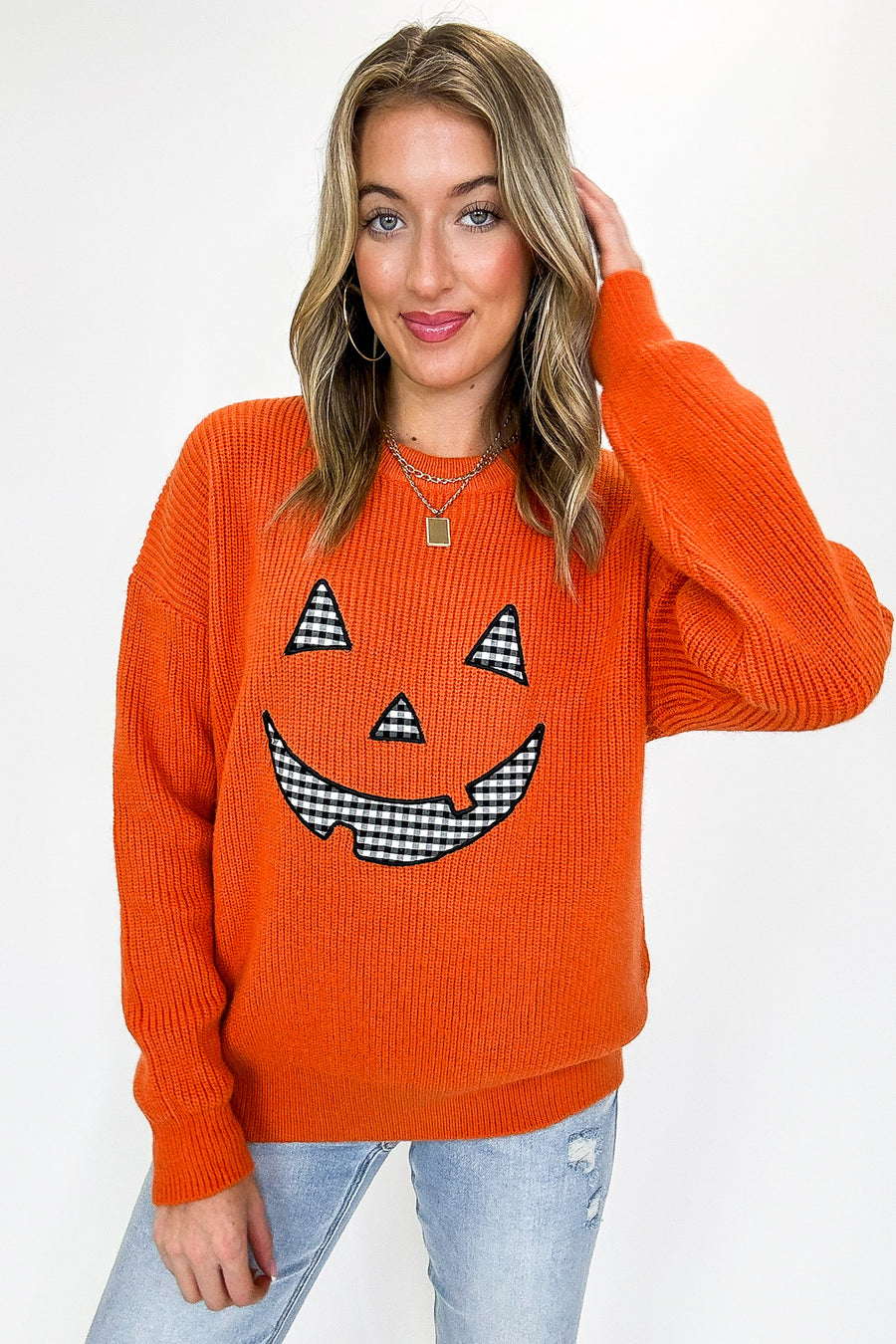 Gourd Vibes Pumpkin Knit Sweater - Madison and Mallory