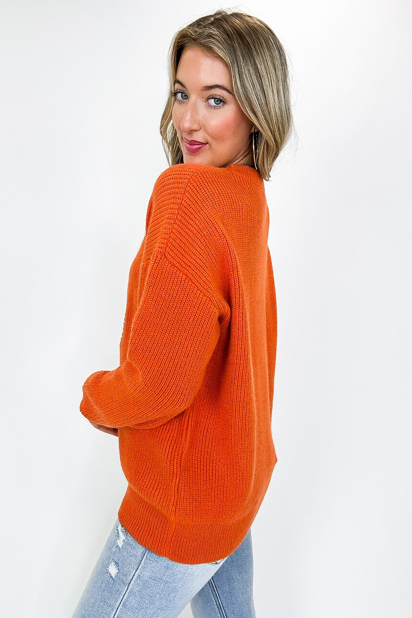 Gourd Vibes Pumpkin Knit Sweater - Madison and Mallory