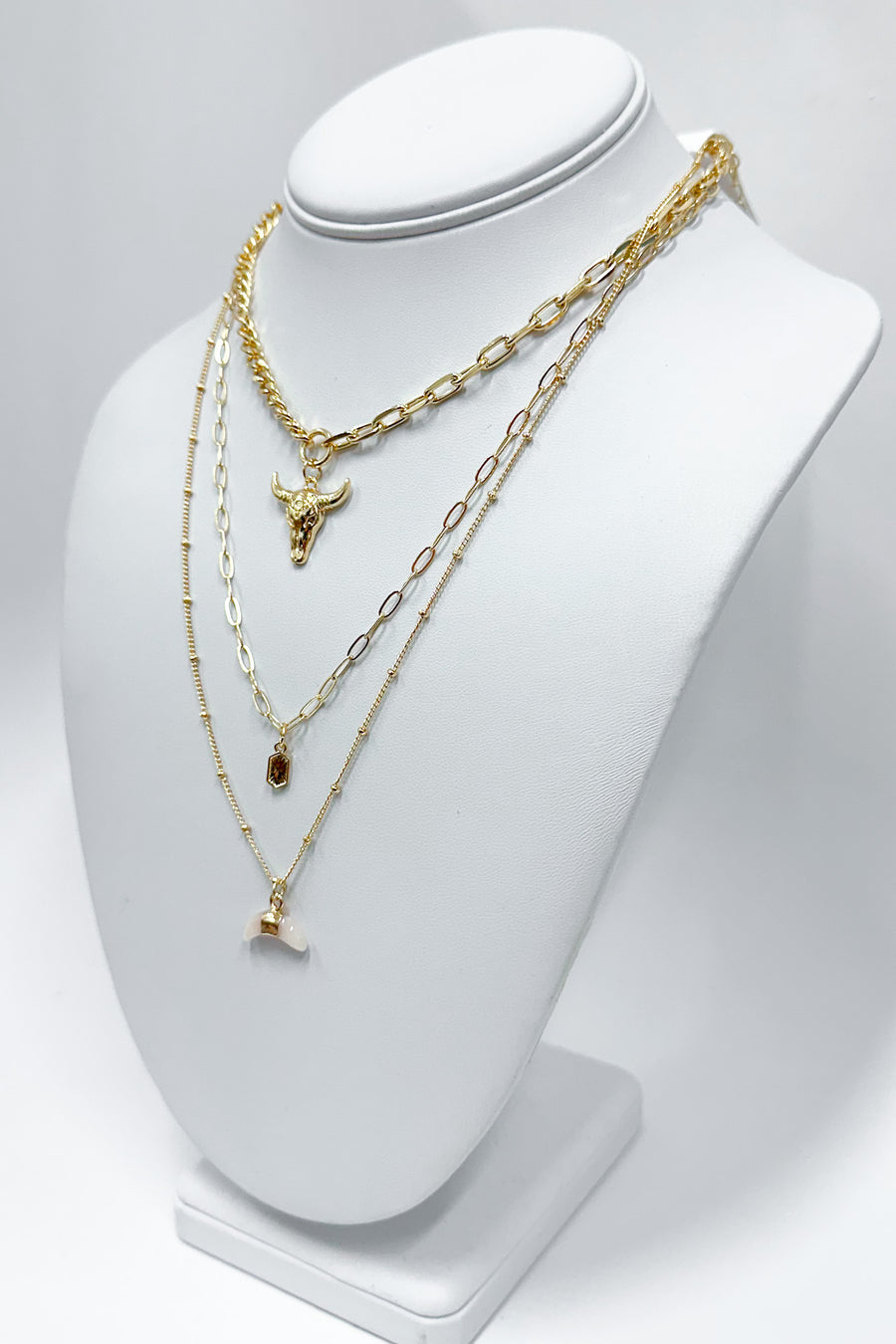  Grab the Bull By the Horns Layered Necklace - Madison and Mallory