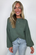 Gramm Boat Neck Ribbed Knit Sweater - BACK IN STOCK - Madison and Mallory