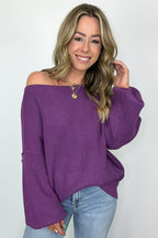Gramm Boat Neck Ribbed Knit Sweater - BACK IN STOCK - Madison and Mallory
