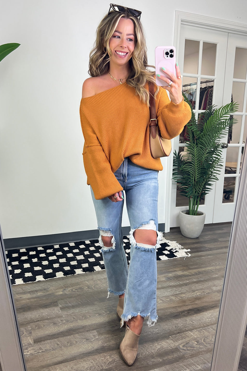 Gramm Boat Neck Ribbed Knit Sweater - BACK IN STOCK - Madison and Mallory