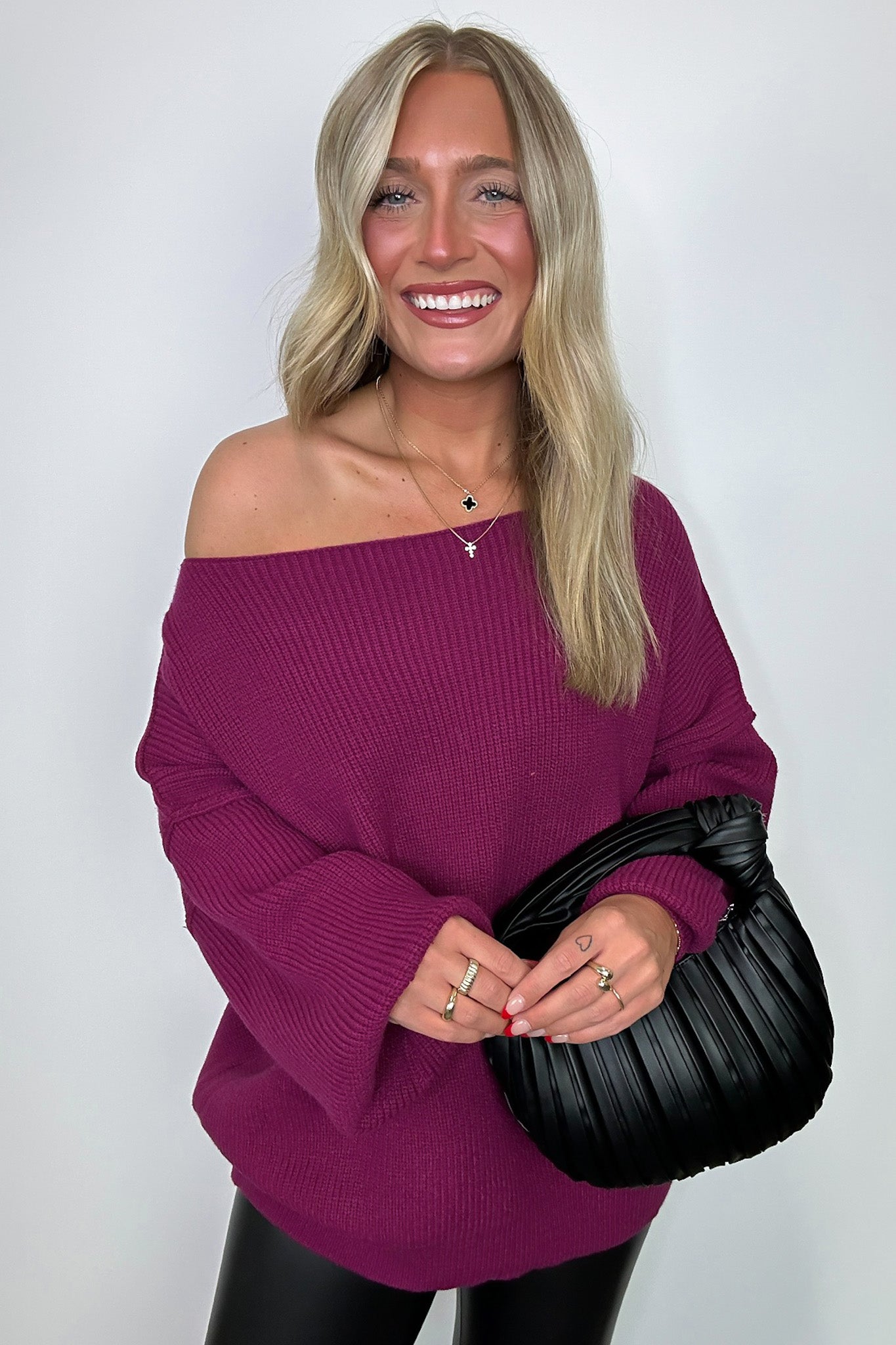 Gramm Boat Neck Ribbed Knit Sweater - BACK IN STOCK - Madison and Mallory