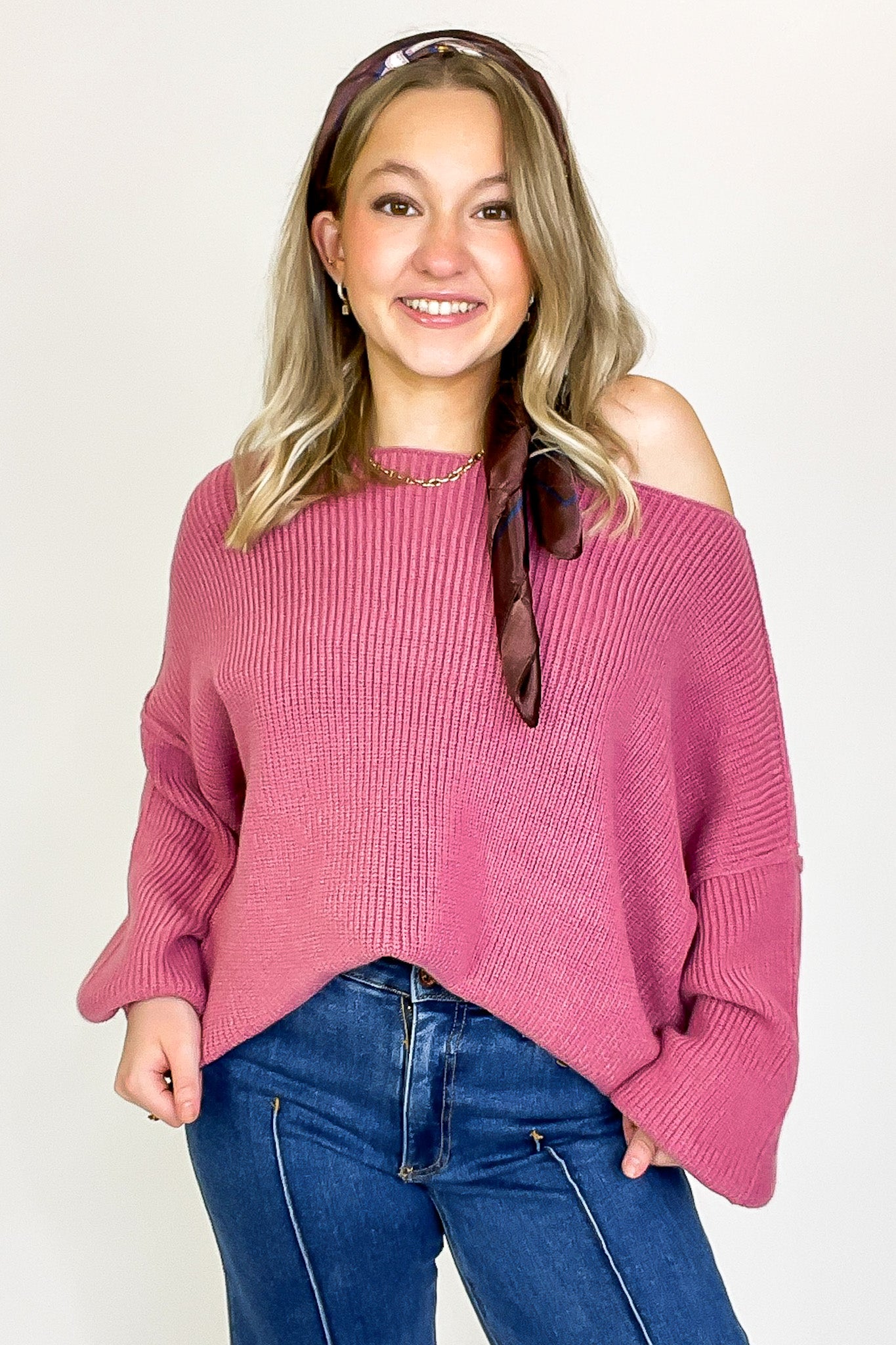 Gramm Boat Neck Ribbed Knit Sweater - BACK IN STOCK - Madison and Mallory