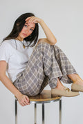 Hadley Plaid Wide Leg Trousers