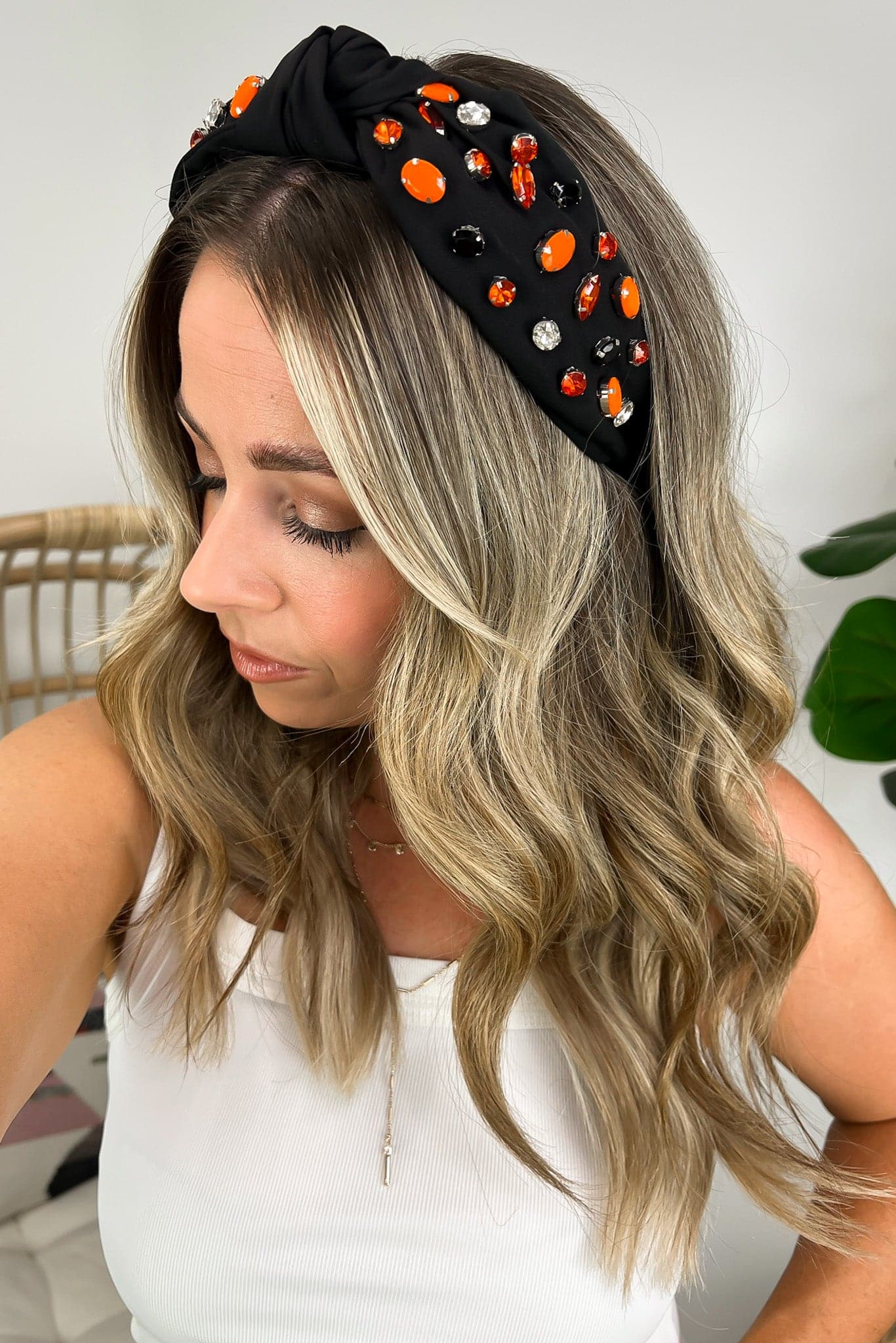  Halloween Queen Embellished Knot Headband - Madison and Mallory