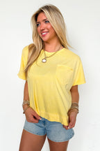 Butter Yellow / SM Halo Drift Oversized Pocket Top - Madison and Mallory