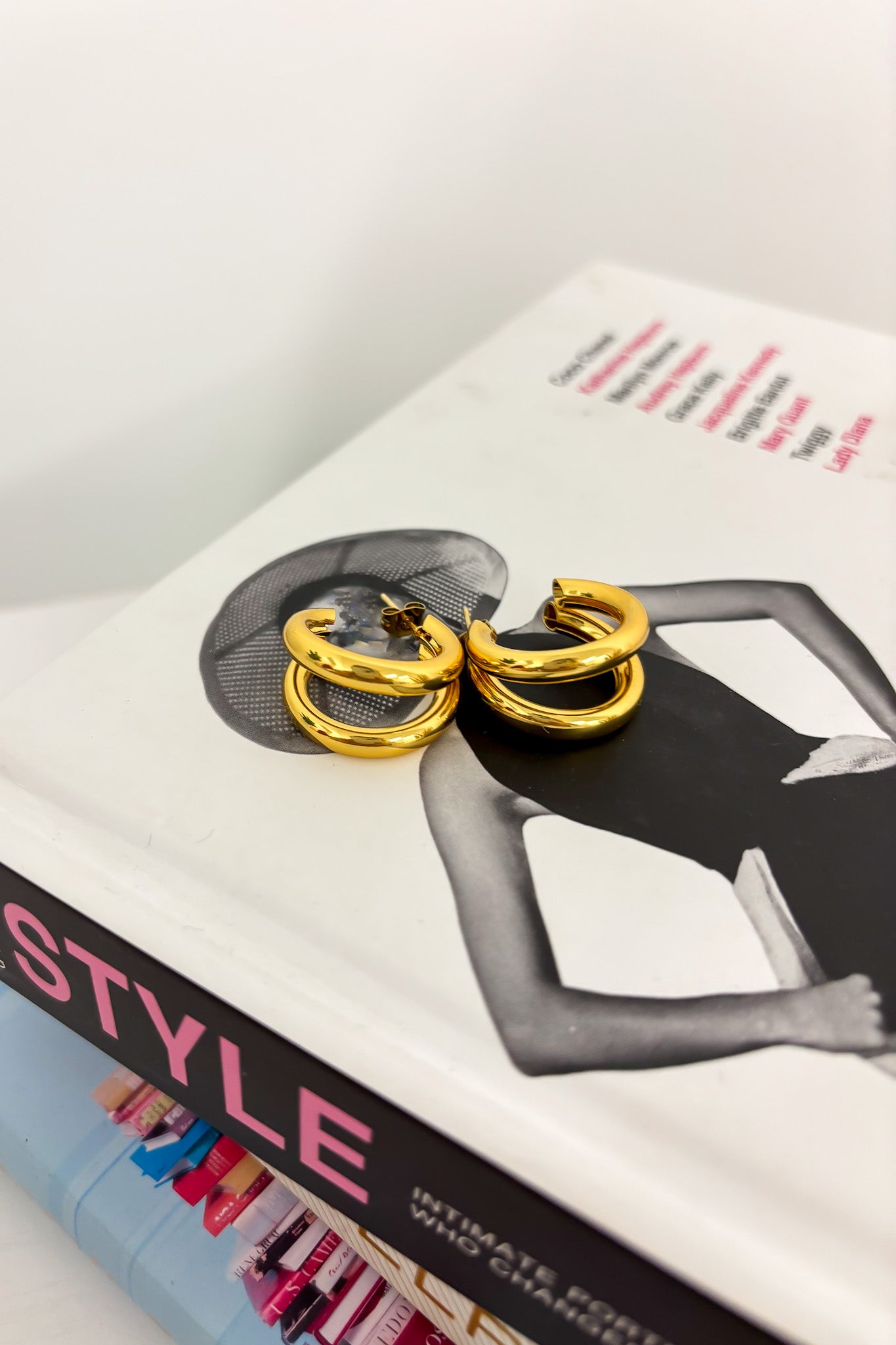 Halo Duo 18K Stainless Steel Double Hoop Earrings - Madison and Mallory