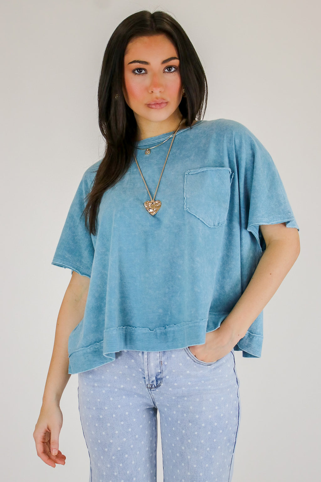 Halo Drift Oversized Pocket Top