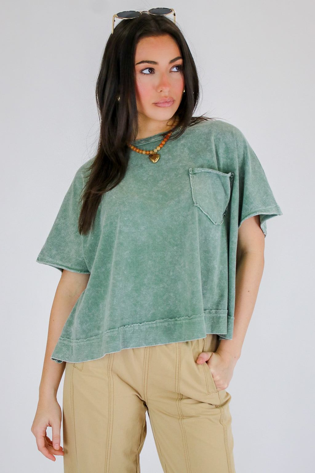 Halo Drift Oversized Pocket Top