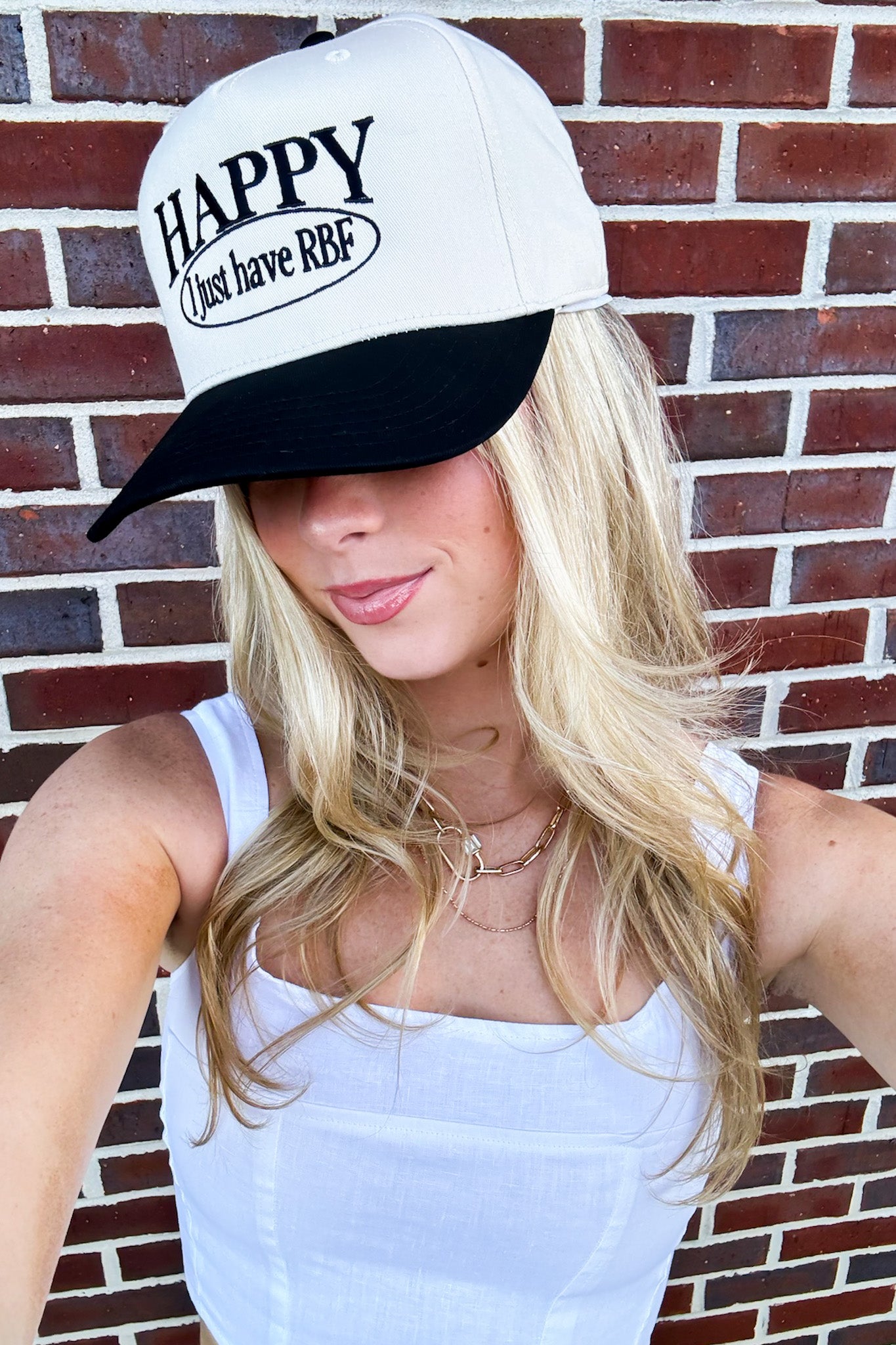  Happy I Just Have RBF Graphic Snapback Hat - Madison and Mallory