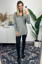  Hariata V-Neck Sweater Top - FINAL SALE - Madison and Mallory