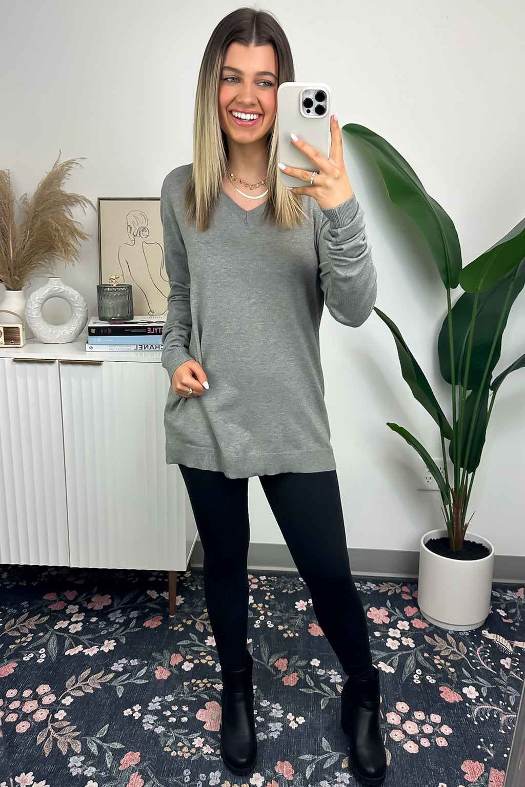  Hariata V-Neck Sweater Top - FINAL SALE - Madison and Mallory
