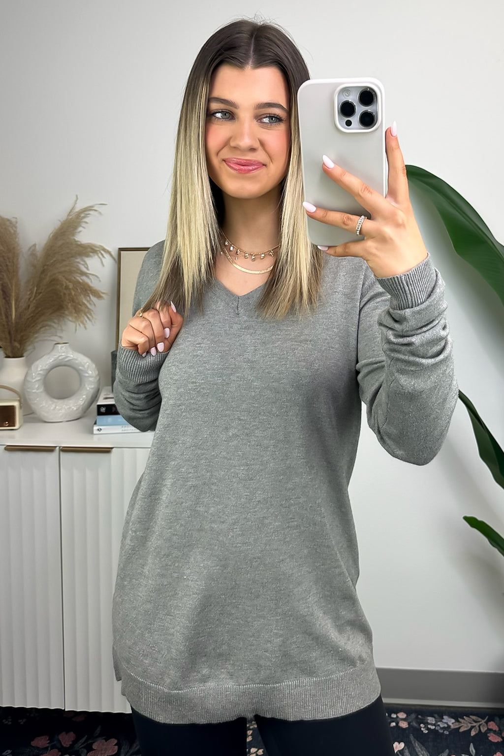  Hariata V-Neck Sweater Top - FINAL SALE - Madison and Mallory