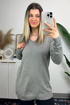  Hariata V-Neck Sweater Top - FINAL SALE - Madison and Mallory