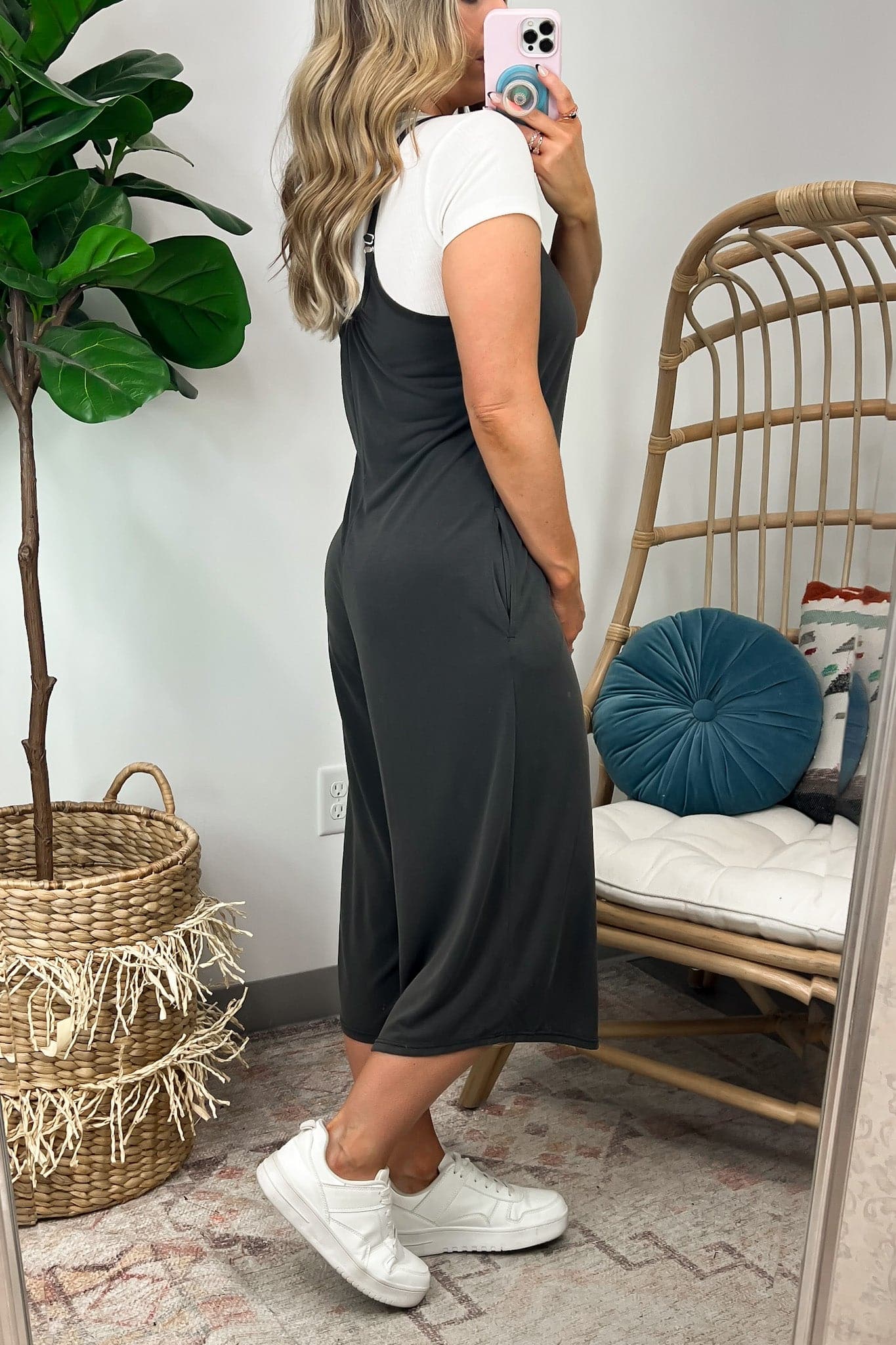 Harissa Spaghetti Strap Wide Leg Palazzo Jumpsuit - FINAL SALE