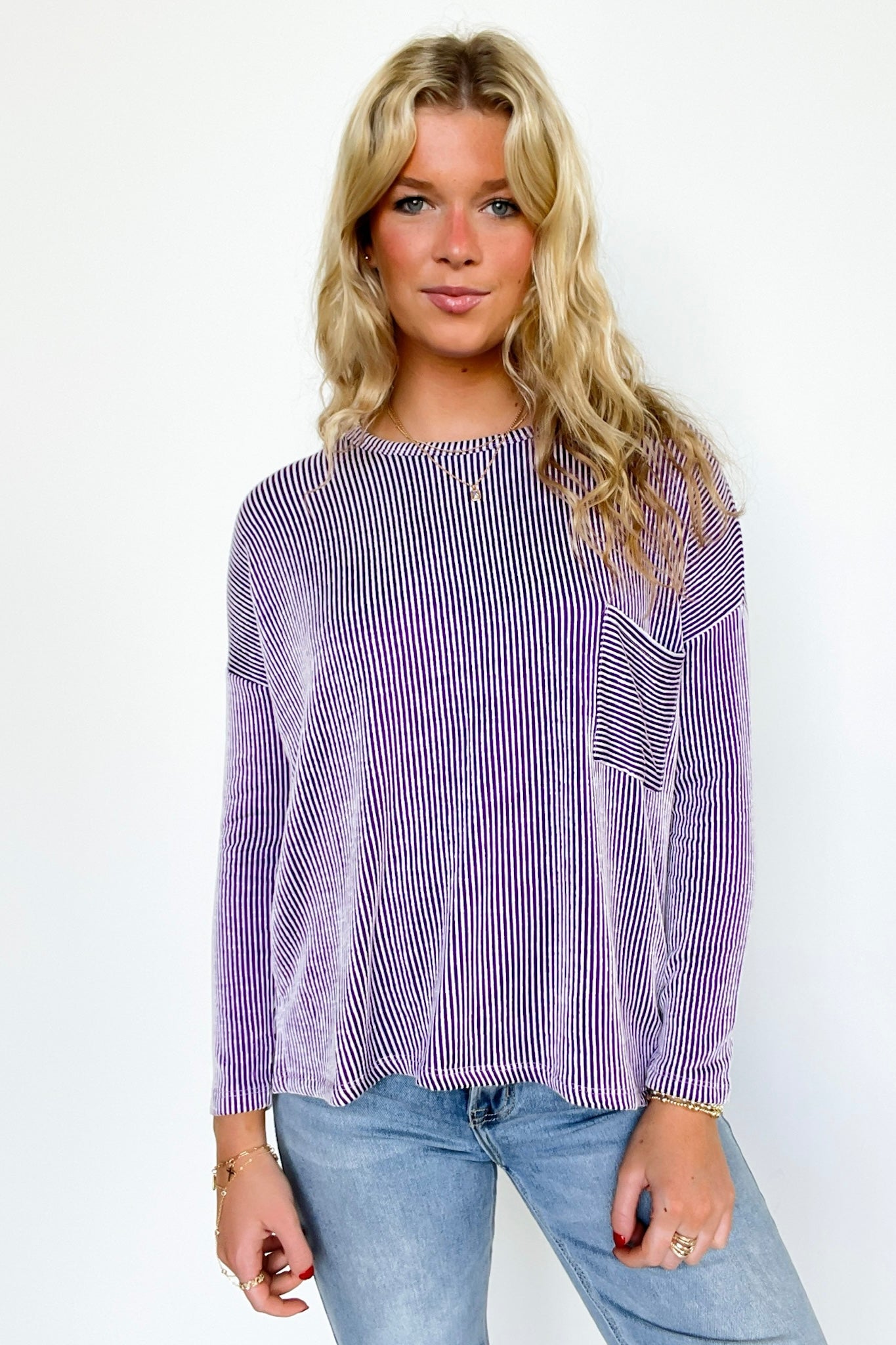 Harper Chill Ribbed Long Sleeve Top - Madison and Mallory