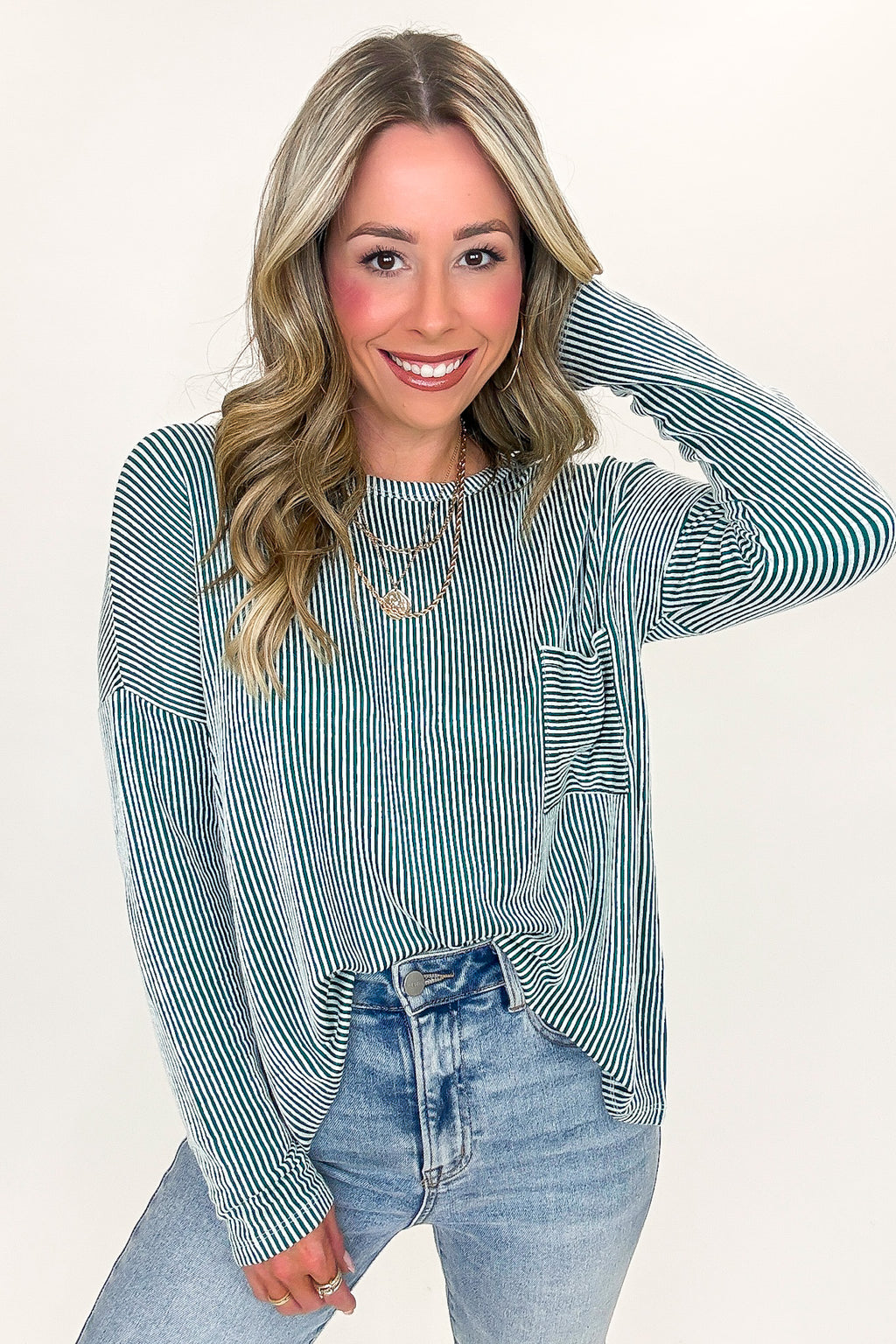 Harper Chill Ribbed Long Sleeve Top - Madison and Mallory