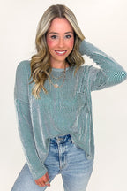 Harper Chill Ribbed Long Sleeve Top - Madison and Mallory