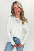 Sand Beige / SM Harper Chill Ribbed Long Sleeve Top - Madison and Mallory